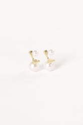 Astrid Pear Earrings - Gold